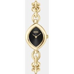 Boss Reloj de mujer Fiora 1502838 de acero dorado. Negro