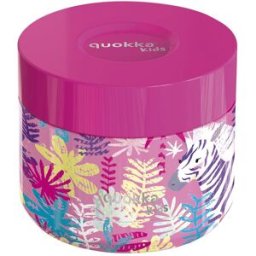 Quokka Termo sólidos de acero inoxidable 369 ml Cebras . Rosa