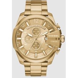 Diesel Reloj de hombre mega chief de acero dz4360. Dorado