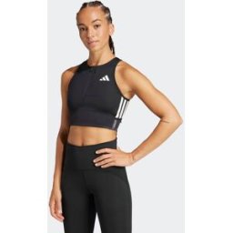 Adidas Camiseta de mujer Adizero Crop . (L) Negro