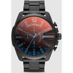 Diesel Reloj de hombre mega chief de acero dz4318. Negro