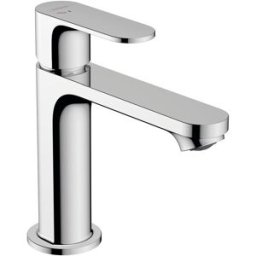Hansgrohe Grifo monomando con caño largo, desagüe automático y apertura en frío para lavabo Rebris S . Cromo