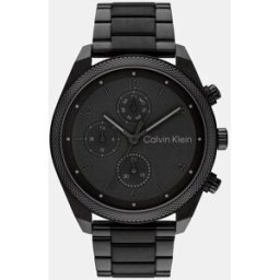 Calvin Reloj de hombre Impact 25200359 multifunción de acero negro. Negro