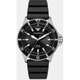 Giorgio Armani Reloj solar de hombre ar11785 cierre de hebilla. Negro