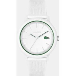 Lacoste Reloj de hombre 12.12 2011169 de silicona blanco. Blanco