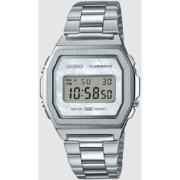 Casio Reloj de mujer A1000D-7EF Vintage de acero. Plata