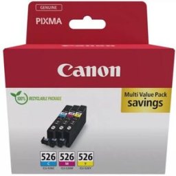 Canon Pack de Cartuchos de tinta original CLI-526 tricolor (4541B018). Tri-Color