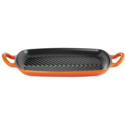 Le Creuset Parrilla rectangular grill de hierro fundido . Volcánico