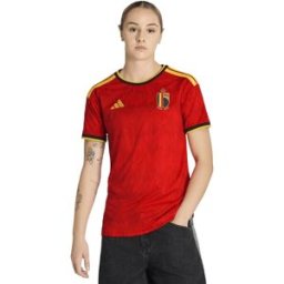 Adidas Camiseta de mujer 1ª equipación Bélgica Mundial 2026 . (XS) Rojo / Amarillo