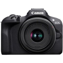 Canon Cámara evil EOS R100 con objetivo RF-S 18-45mm F-4.5-6.3 IS STM. Negro
