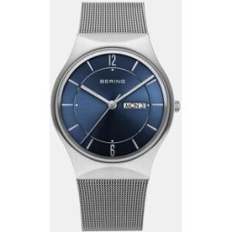 Bering Reloj de hombre Classic 11938-003DD de malla de acero. Plata
