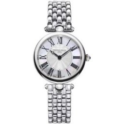 Frederique Constant Reloj de mujer classics fc-200mpw2ar6b cuarzo art deco round esfera plata caja de acero. Plata