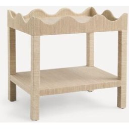El Corte Inglés Mesa auxiliar de rafia Kent . Natural