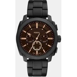 Fossil Reloj de hombre machine de acero. Negro