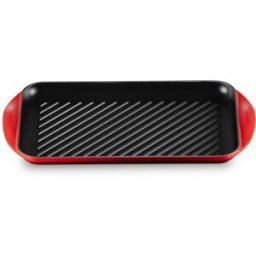 Le Creuset Parrilla rectangular de hierro fundido . (Grill de 40 cm) Cereza