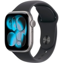 Apple Watch Series 11 GPS 42mm Aluminio gris espacial con Correa Deportiva Negro (S-M). Aluminio Gris Espacial