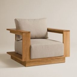 El Corte Inglés Sillón de jardín de madera de teca Formentor . Natural