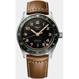Longines Reloj de hombre Spirit L3.812.4.63.2 automátivco de piel beige. Negro