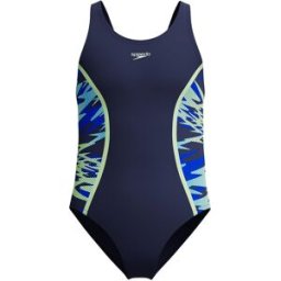 Speedo Bañador de natación para niños Hyperboom Splice Muscleback One Piece . (10 años) Azul marino