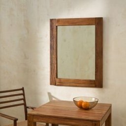 El Corte Inglés Espejo de pared de madera de olmo Opium. (75 x 95 cm) Natural