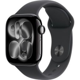 Apple Watch Series 11 GPS 42mm Aluminio negro azabache con Correa Deportiva Negro (S-M). Aluminio Negro Azabache