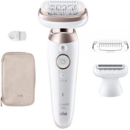 Braun Depiladora eléctrica Silk-épil 9 Flex, inalámbrica, uso en seco y húmedo. Blanco / Rosa