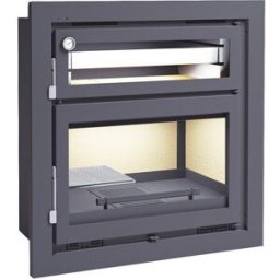 FM CALEFACCIÓN Insertable de Leña con Horno sin Turbinas I-180 H. Negro