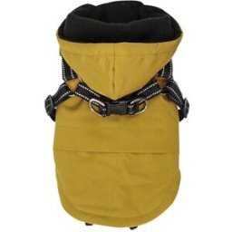 Fred & Rita Fred & Rita - Abrigo con arnés Fred & Rita para perros. (40 cm) Mostaza