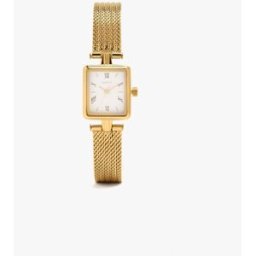 Parfois Reloj de mujer de acero inoxidable cuadrado en liso. Dorado