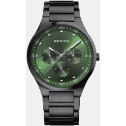 Bering Reloj de hombre 11740-728 multifunción de acero negro. Negro