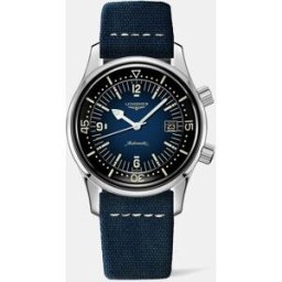 Longines Reloj de hombre The Legend Diver Watch L37744902 automático de cuero. Azul
