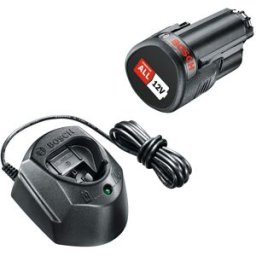 Bosch Set de Iniciación Batería + Cargador 12 V Power for All. Negro