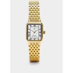 Parfois Reloj de mujer de acero inoxidable cuadrado en liso. Dorado