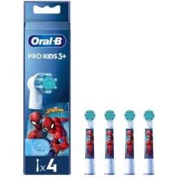 Pack de 4 cabezales de recambio Oral b - Braun Kids Spiderman.