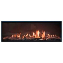 NORA FLAMES Chimenea Gas Natural Pano 1600 Frontal. Negro