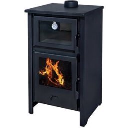 Eider Estufa Leña Fundición y Acero Quartz con Horno 9,7 kW. Antracita