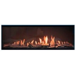 NORA FLAMES Chimenea Gas Natural Pano 1300 Frontal. Negro