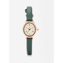 Parfois Reloj de mujer ovalado con cierre de hebilla en liso. Verde