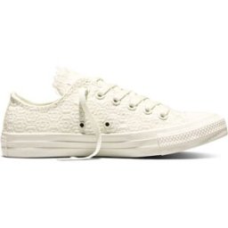 Converse Zapatillas casual unisex Chuck Taylor All Star Crochet . (36) Blanco roto