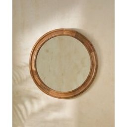 El Corte Inglés Espejo de pared redondo de madera de mango Bruno . Natural