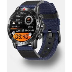 Neckmarine Reloj de hombre smartwatch digital de tejido. (L) Negro