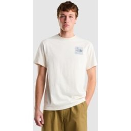 The North Face Camiseta holgada con estampado gráfico para hombre Mountain Escape . (XXL) Blanco