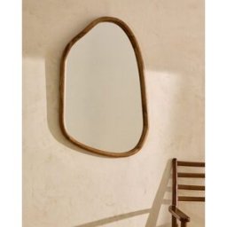 El Corte Inglés Espejo de pared orgánico de madera de mango Bruno. Natural