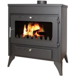 Eider Estufa Leña Acero Capri 13 kW. Antracita