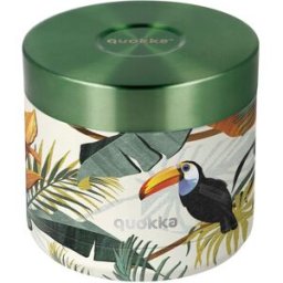 Quokka Termo sólidos de acero inoxidable 604 ml Tropical . Verde