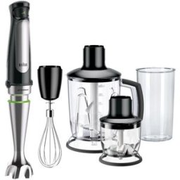 Braun Batidora de mano Minipimer MultiQuick 7 MQ7045X 1000W con 4 accesorios. Negro