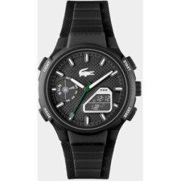 Lacoste Reloj de hombre LC33 2011365 de silicona negro. Negro