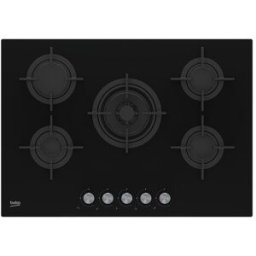 Beko Placa gas 5 quemadores - HILW 75222 SL. Cristal negro