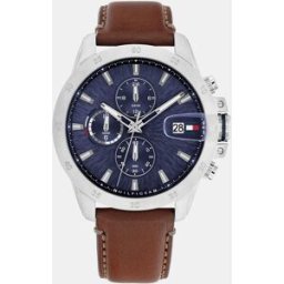 Tommy Hilfiger Reloj de hombre Jameson 1792195 de piel marrón. Azul