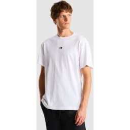 The North Face Camiseta holgada con logotipo central para hombre Essential . (S) Blanco